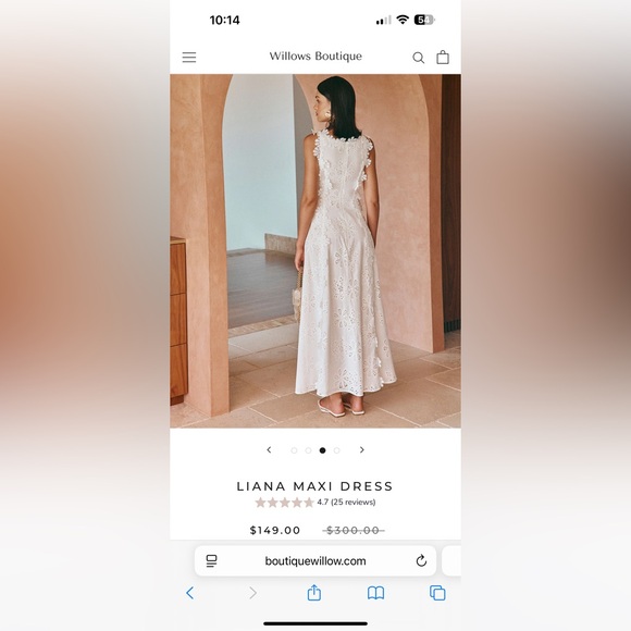 Elegant Cream Floral Maxi Dress - Picture 4 of 11